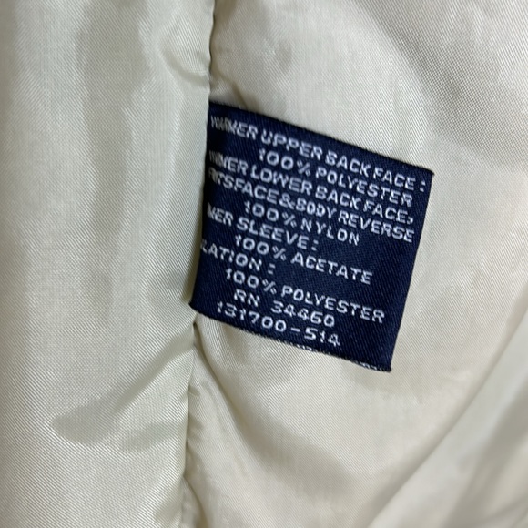 London Fog Insulated Zip Out Trench Coat Sz Petite Med  Like New Cream - Picture 7 of 10